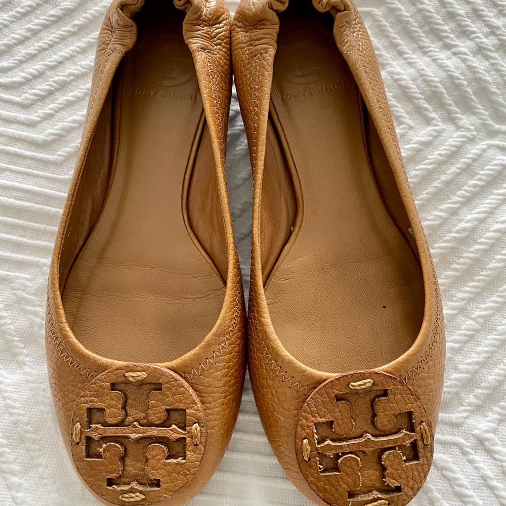 Tory Burch Royal Tan Reva Flat